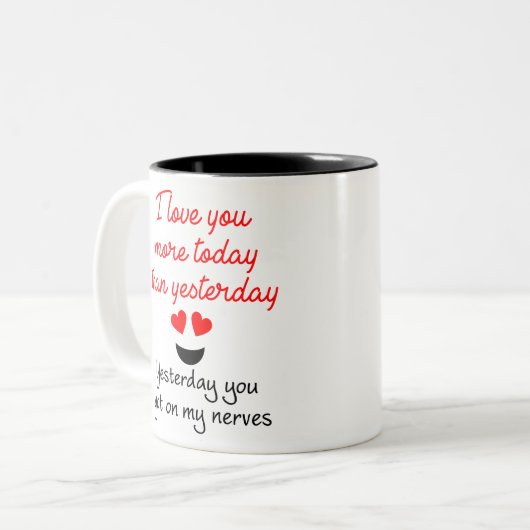 Behalt oder Design Zweifarbige Tasse (Vorderseite Links)
