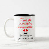 Behalt oder Design Zweifarbige Tasse (Links)