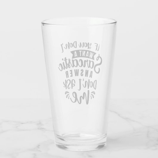 Behalt oder gestalten Sie Ihr eigenes :-) Glas (Rückseite)