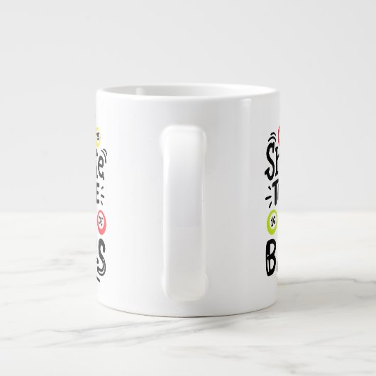 Behalt oder gestalten Sie Ihre eigene Jumbo-Tasse (Rückseite)