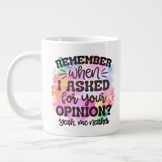 Behalt oder gestalten Sie Ihre eigene - riesige Ka Jumbo-Tasse (Links)