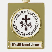 Behalt oder gestalten Sie Ihre eigenen Banner-Ornament Gold (Vorderseite)