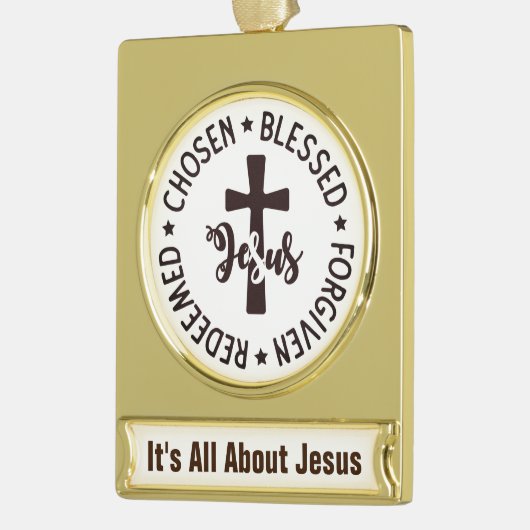 Behalt oder gestalten Sie Ihre eigenen Banner-Ornament Gold (Links)