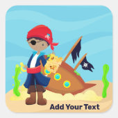 Behalt oder gestalten Sie Ihren eigenen Vierkantau Quadratischer Aufkleber (Vorderseite)