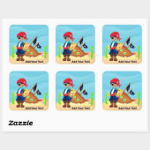 Behalt oder gestalten Sie Ihren eigenen Vierkantau Quadratischer Aufkleber (Blatt)