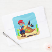 Behalt oder gestalten Sie Ihren eigenen Vierkantau Quadratischer Aufkleber (Umschlag)