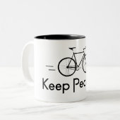 Behalt Pedaling Bikes Zweifarbige Tasse (Vorderseite Links)