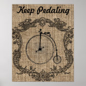 Behalt Pedaling Vintag Bicycle Poster (Vorne)