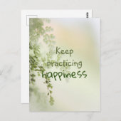 Behalt-Praxis-Glück / Inspiration Zitat Postkarte (Vorne/Hinten)