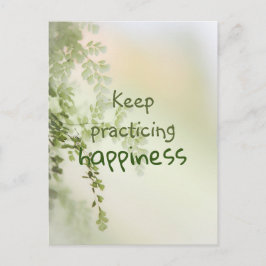 Behalt-Praxis-Glück / Inspiration Zitat Postkarte