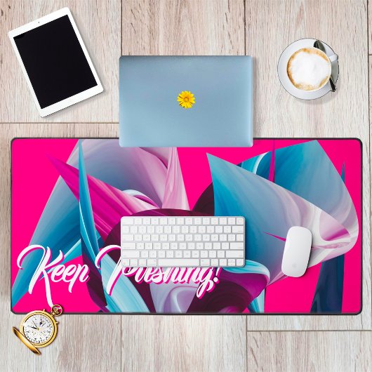 Behalt Pushing! Motivierend inspirierend Abstrakt Schreibtischunterlage