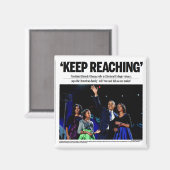 "Behalt Reaching" Obama Magnet (Vorderseite/Rückseite)