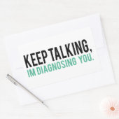 Behalt reden, ich diagnostiziere dir Psychologie S Rechteckiger Aufkleber (Umschlag)