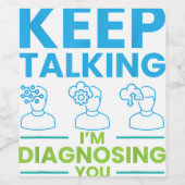 Behalt reden Ich werde Ihnen Geschenke für Psychol Weinetikett (Einzelnes Label)