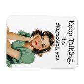 Behalt Reden Retro Hausfrau Sarcastic Magnet (Horizontal)