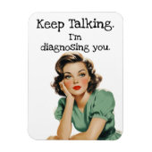 Behalt Reden Retro Hausfrau Sarcastic Magnet (Vertikal)