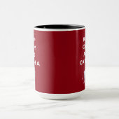 Behalt Ruhe Catch a Einhorn White Schriftart, Retr Tasse (Zentrum)