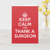 Behalt Ruhe dank Chirurgen Grußkarte Karte (Gelbe Blume)