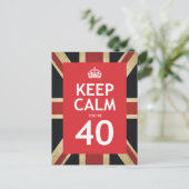 Behalt Ruhe, du bist 40 Postkarte (Stehend Vorderseite)
