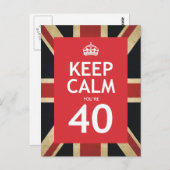 Behalt Ruhe, du bist 40 Postkarte (Vorne/Hinten)