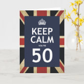 Behalt Ruhe, du bist 50 Karte (Gelbe Blume)