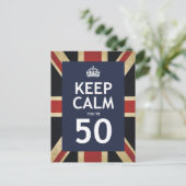 Behalt Ruhe, du bist 50 Postkarte (Stehend Vorderseite)