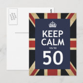Behalt Ruhe, du bist 50 Postkarte (Vorne/Hinten)