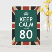 Behalt Ruhe, du bist 80 Karte (Gelbe Blume)