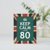 Behalt Ruhe, du bist 80 Postkarte (Stehend Vorderseite)