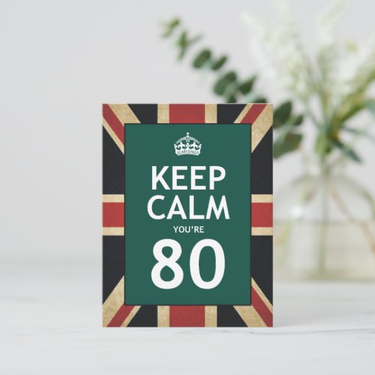 Behalt Ruhe, du bist 80 Postkarte (Stehend Vorderseite)