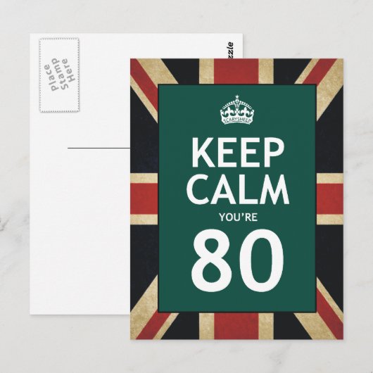 Behalt Ruhe, du bist 80 Postkarte (Vorne/Hinten)