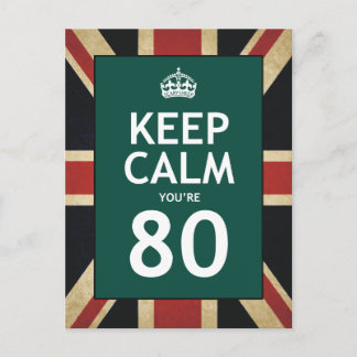 Behalt Ruhe, du bist 80 Postkarte