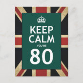 Behalt Ruhe, du bist 80 Postkarte (Vorderseite)