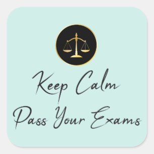 Behalt Ruhe. Examen Quadratischer Aufkleber