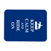 Behalt Ruhe & Fahrt auf (blau) Magnet (Horizontal)