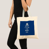 Behalt Ruhe & Fahrt auf (blau) Tragetasche (Vorderseite (Produkt))