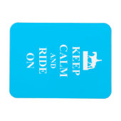 Behalt Ruhe & Fahrt auf (hellblau) Magnet (Horizontal)