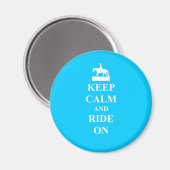 Behalt Ruhe & Fahrt auf (hellblau) Magnet (Vorderseite/Rückseite)