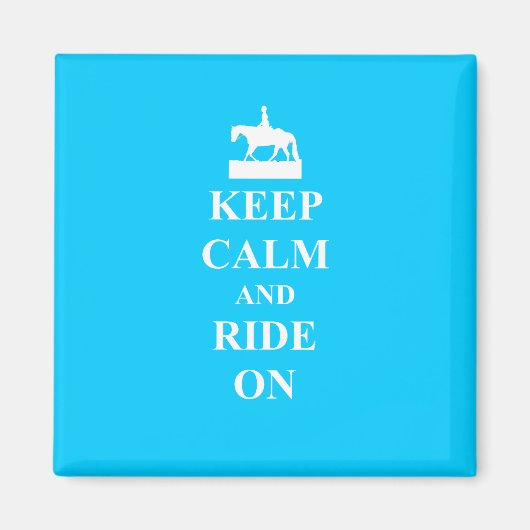 Behalt Ruhe & Fahrt auf (hellblau) Magnet (Vorne)