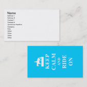 Behalt Ruhe & Fahrt auf (hellblau) Visitenkarte (Vorne/Hinten)