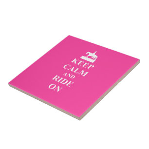 Behalt Ruhe & Fahrt auf (pink) Fliese