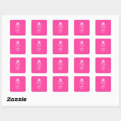 Behalt Ruhe & Fahrt auf (pink) Quadratischer Aufkleber (Blatt)