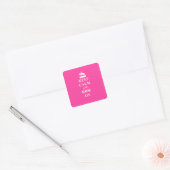 Behalt Ruhe & Fahrt auf (pink) Quadratischer Aufkleber (Umschlag)