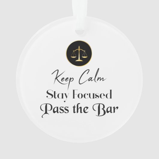Behalt Ruhe. Fokussiert bleibe. Die Bar-Prüfung be Ornament (Rückseite)