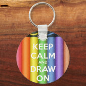 behalt Ruhe gezeichnet Schlüsselanhänger (Vorderseite)