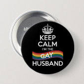 Behalt Ruhe ich bin der Gay Husband Ehefrau Vater Button (Vorne & Hinten)