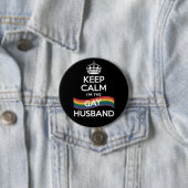 Behalt Ruhe ich bin der Gay Husband Ehefrau Vater Button (Beispiel)