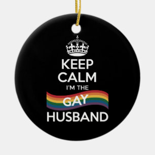Behalt Ruhe ich bin der Gay Husband Ehefrau Vater Keramik Ornament