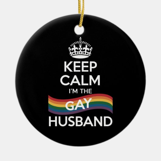 Behalt Ruhe ich bin der Gay Husband Ehefrau Vater Keramik Ornament (Vorne)