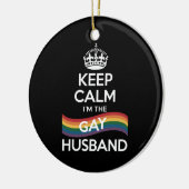 Behalt Ruhe ich bin der Gay Husband Ehefrau Vater Keramik Ornament (Links)
